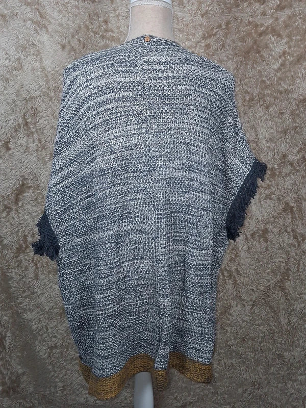 Gilet long Bonobo Jeans chiné à franges moutarde taille S