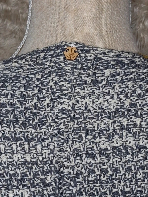 Gilet long Bonobo Jeans chiné à franges moutarde taille S