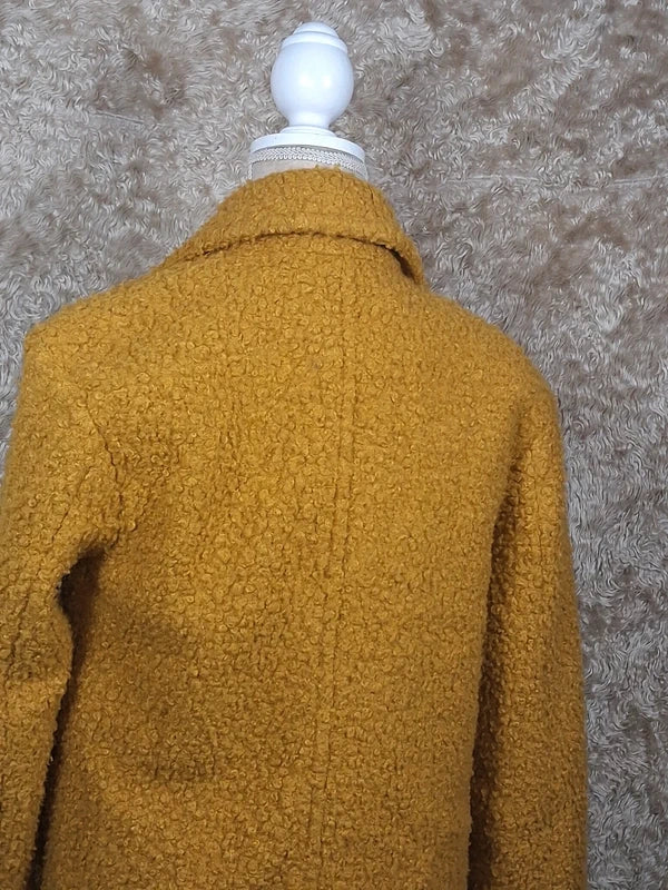 Manteau edc bouclette jaune moutarde taille XS