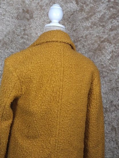 Manteau edc bouclette jaune moutarde taille XS