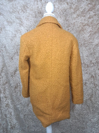 Manteau edc bouclette jaune moutarde taille XS
