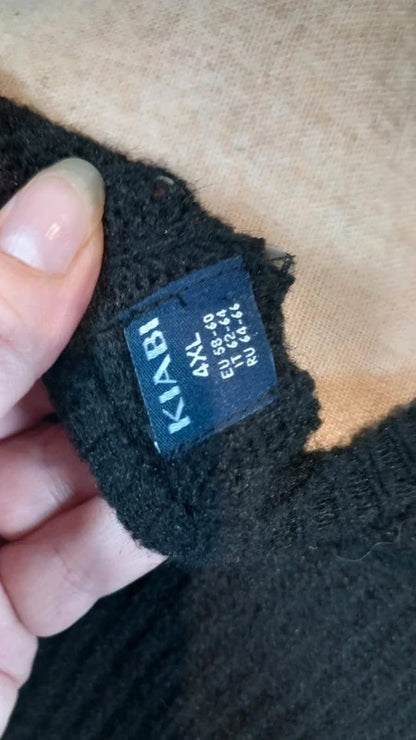 Robe Pull Noire Oversize 4XL Kiabi T. 58/60 Maille Côtelée Confort