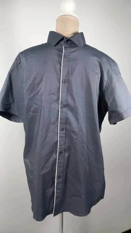 Chemise Urban Wear Gris Anthracite – Manches Courtes – Taille L