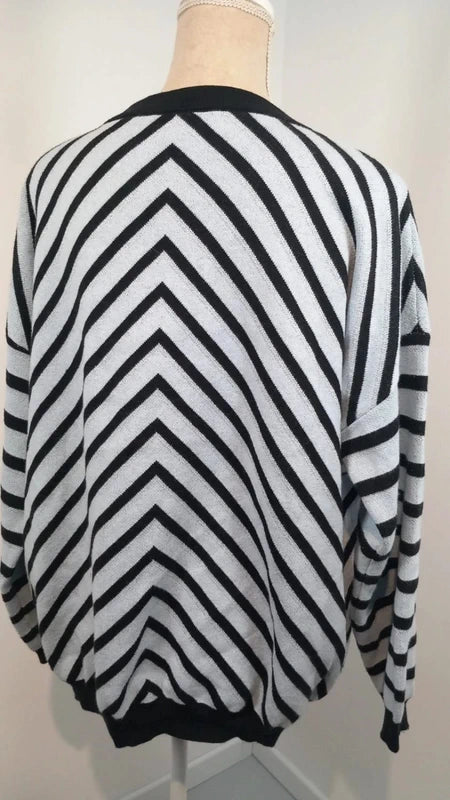 Pull Scottage Rayures Chevron & Laçage - T. 5 / 50 à 54 (Élégant & Tendance)
