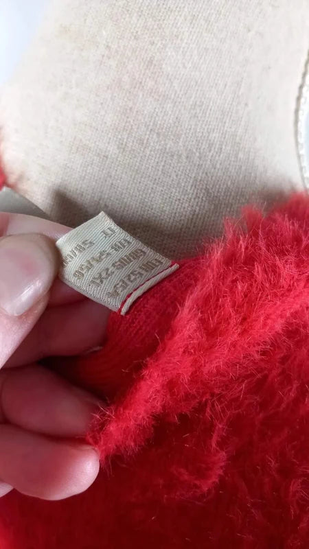 Pull Douillet "Effet Duveteux" Rouge Éclatant - Bodyflirt - Taille 54/56