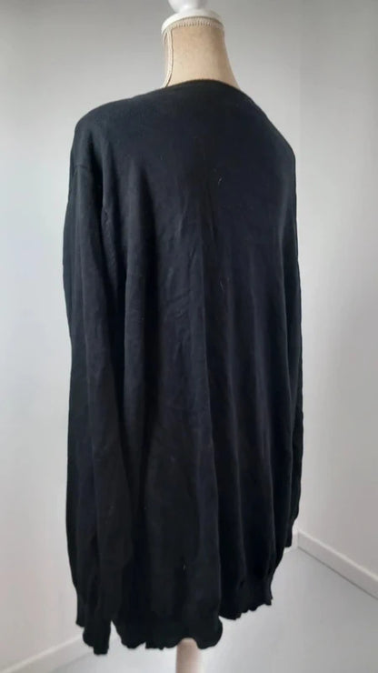 Gilet Noir Betty Boop - Broderies - T. 56/58 Oversize