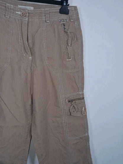 Pantacourt Cargo Camel Jacqueline Riu – Taille 36 – 100% Coton