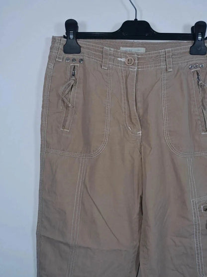 Pantacourt Cargo Camel Jacqueline Riu – Taille 36 – 100% Coton