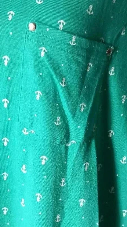 Tunique verte motif ancre taille 54/56