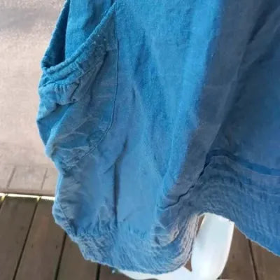 Robe Tunique 100% Lin – Bleu Indigo & Style Bohème taille 42