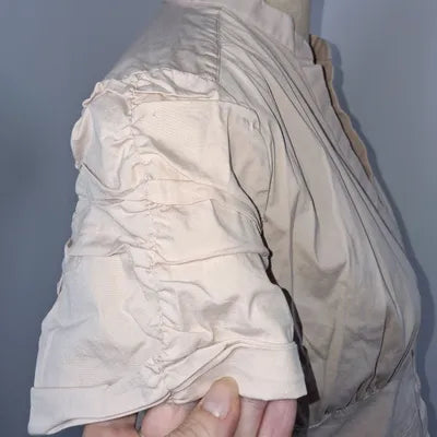 Chemisier Cintré Nude Rose beige Zara – Manches Froncées – Taille XL