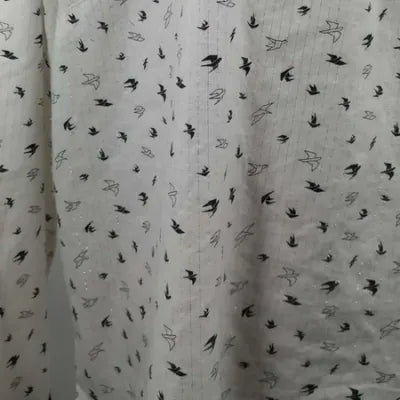 Terre de marins White Tunic with Swallow Motifs Size 44 - Very Good Condition