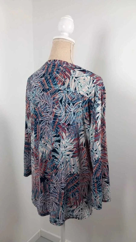 Tunique Renatto Bene Imprimé Feuillage – Fluide & Stretch – NEUVE – Taille 50/52