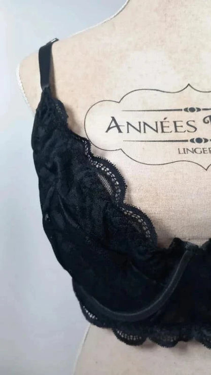 Magnifique Soutien-Gorge Dentelle Noir - Taille 4XL (Neuf)