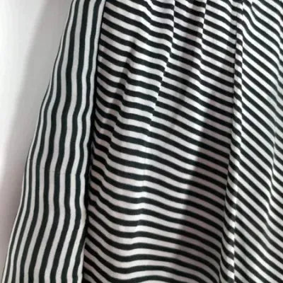 Black and white striped ruffled mini skirt – ETAM – Size 38