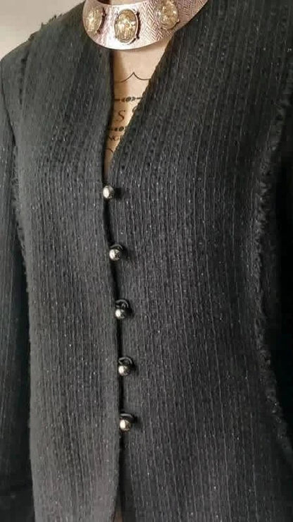 Blazer noir et fils argenté taille 44