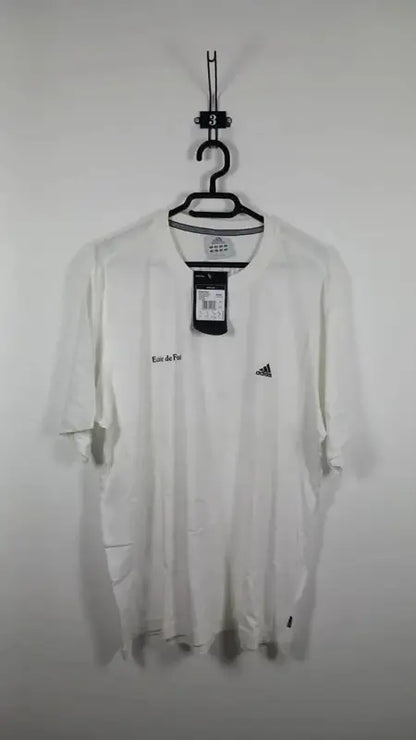 T-shirt Adidas Blanc "École de Foot" Neuf avec étiquette Taille XL