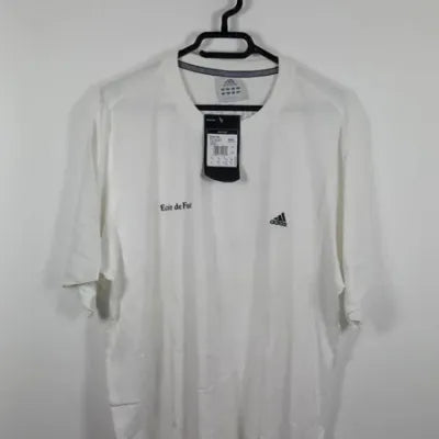 T-shirt Adidas Blanc "École de Foot" Neuf avec étiquette Taille XL