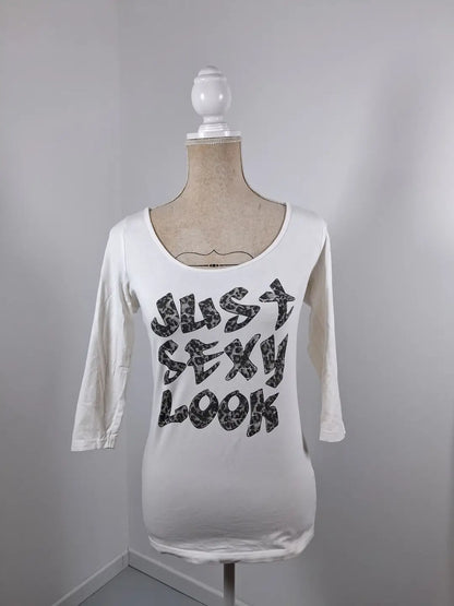White Walk and Talk Top – Backless double knot & Leopard print – Size 38/40 – NEW