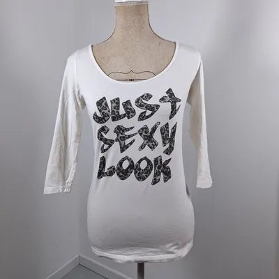 White Walk and Talk Top – Backless double knot & Leopard print – Size 38/40 – NEW