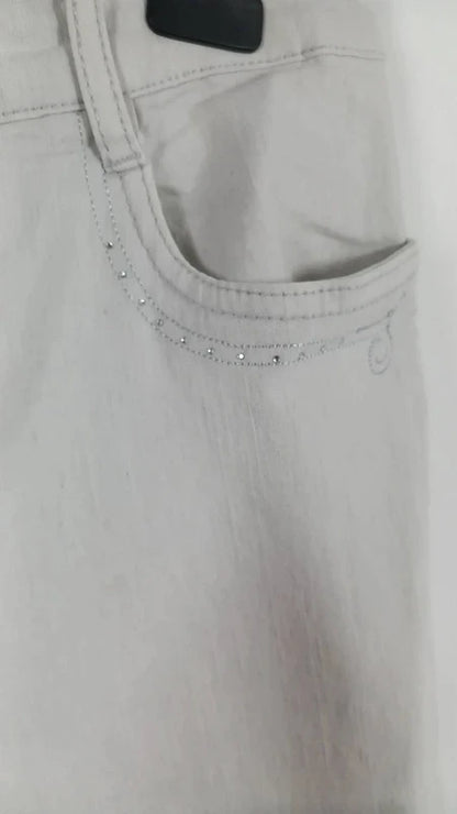 Pantacourt en Jean Blanc Swallow jeans - Taille L - État Neuf
