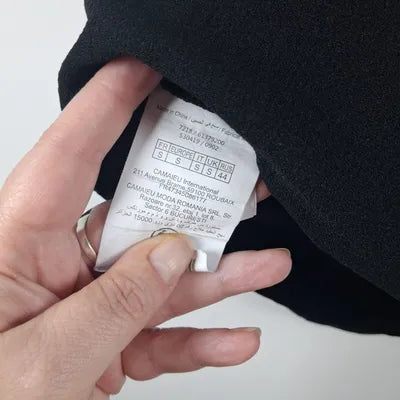 Jupe noire portefeuille Camaïeu – Taille S – Ceinture dorée