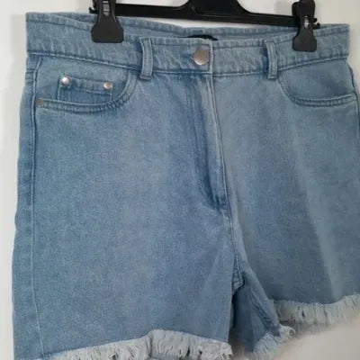 Weekend Vibes Denim Shorts – Light Blue – Frayed Hem – Bohemian Style