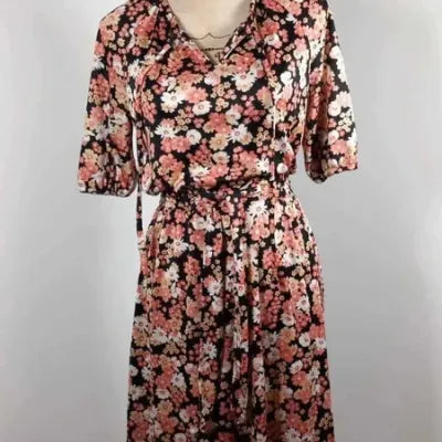 Robe mi-longue vintage fleurie neuve – Style Rétro/Romantique – Taille 38