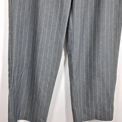 Pantalon de Tailleur Fluide Gris à Rayures Tennis Primark – Coupe Droite – Taille 40