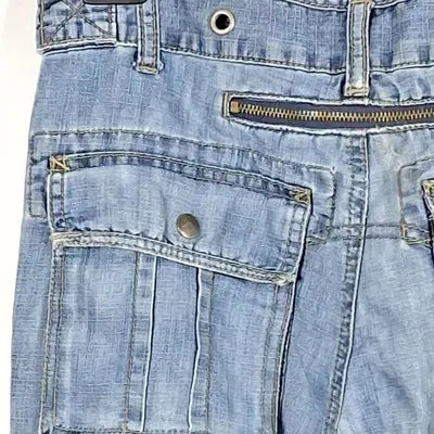MIM Fluid Lightweight Denim Cargo Pants – Y2K / Streetwear Style – Size 34