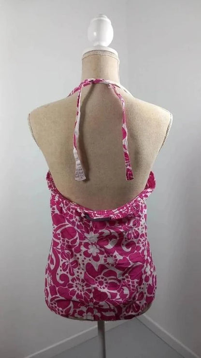 Top Dos Nu Floral Rose & Blanc KIABI - Taille 38 (M)