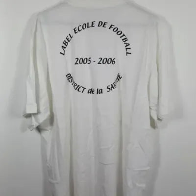 T-shirt Adidas Blanc "École de Foot" Neuf avec étiquette Taille XL