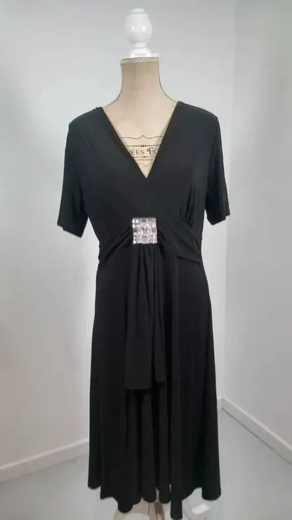 Robe de Soirée Noire Damart Chic - Neuve - Taille 42 (Extensible)