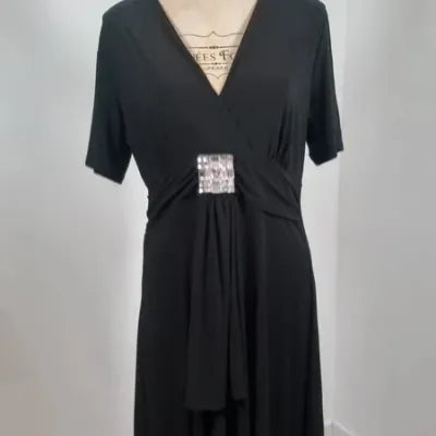 Robe de Soirée Noire Damart Chic - Neuve - Taille 42 (Extensible)