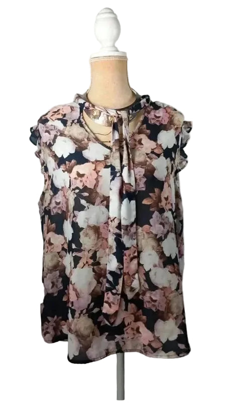 Sleeveless flowy floral blouse – New – Size 46 – KIABI