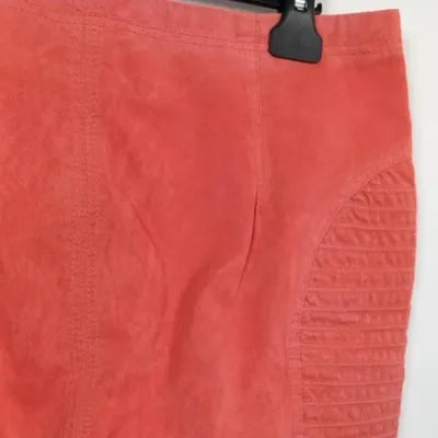 Laura Jo Coral Short Skirt - Size L (UK 12) - Rock Style with Zips & Panels