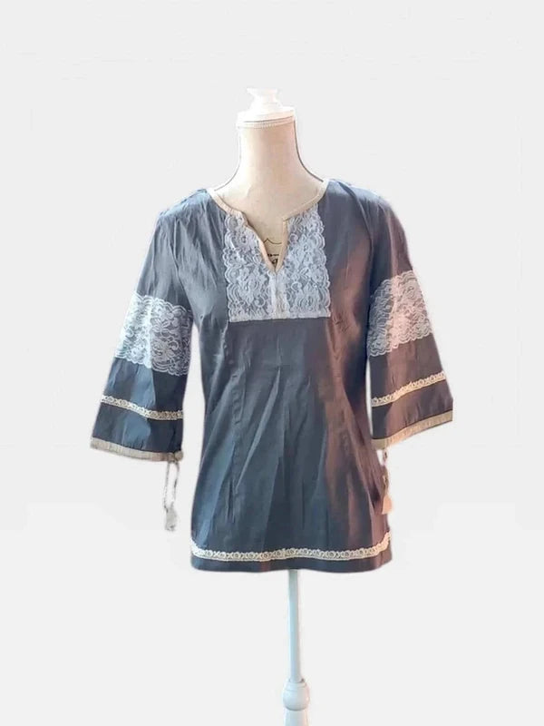Superbe Tunique Almatrichi – Style Bohème Chic & Dentelle taille 42