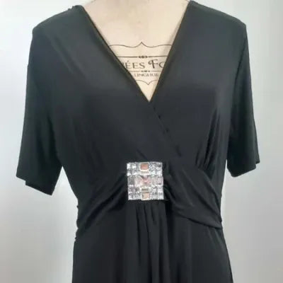 Robe de Soirée Noire Damart Chic - Neuve - Taille 42 (Extensible)