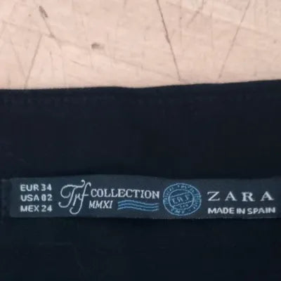 Mini Jupe Noir Zara - Taille 34 (XS) - Neuve - Détails Zips & Fentes