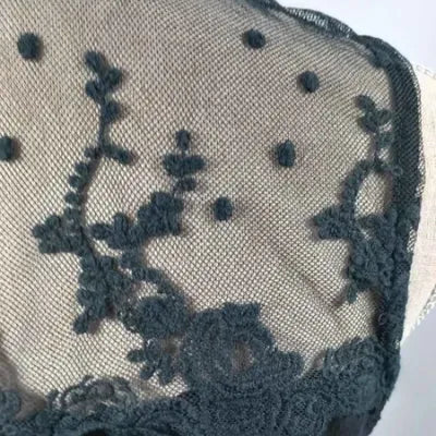 Black Sleeveless Lace & Tulle Top - Play In Collection - M/L - New