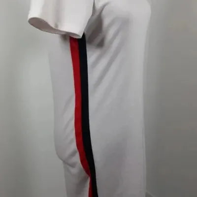 Robe T-shirt Blanche Jennyfer - Bandes Latérales Sporty Chic - Taille L (40)