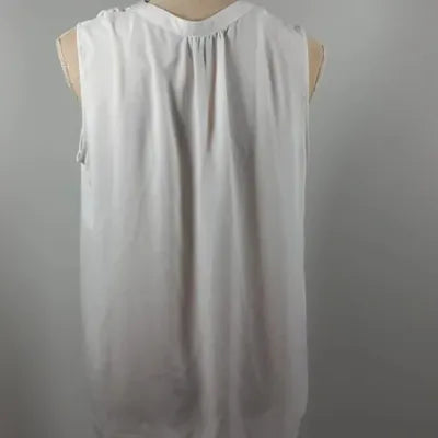 Blouse Sans Manches Blanche Primark Neuf T42 – Top Fluide Style Officier