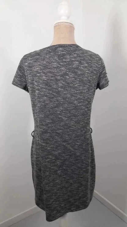 Robe Grise Chinée Cache Cache – Col Bénitier Élégant – Taille 40