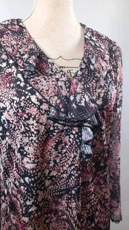 Tunique Voile Jacqueline Riu - Imprimé Python/Abstrait - Taille 4 (44/46)