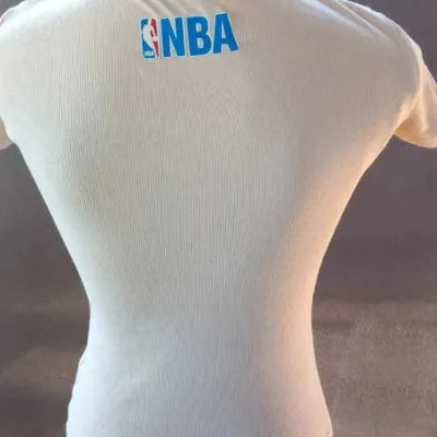 Chicago Bulls Vancl Baby Tee – Y2K Style – Henley Collar – Off-White – Size S (US 4)