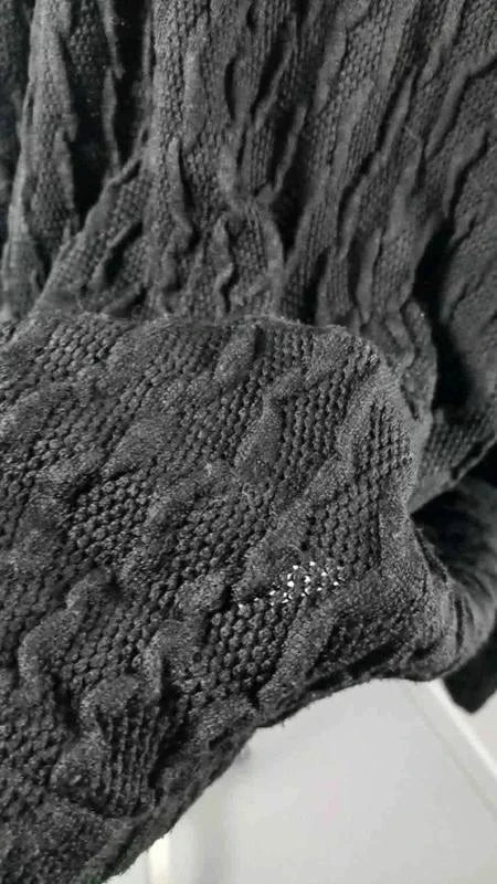 Pull Léger Jean Marc Philippe - Maille Relief Noire - Taille 52/54