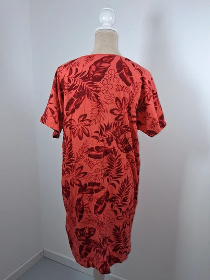 NEW COLINE Floral Midi Dress – Bohemian Style Criss-Cross Back – Size L