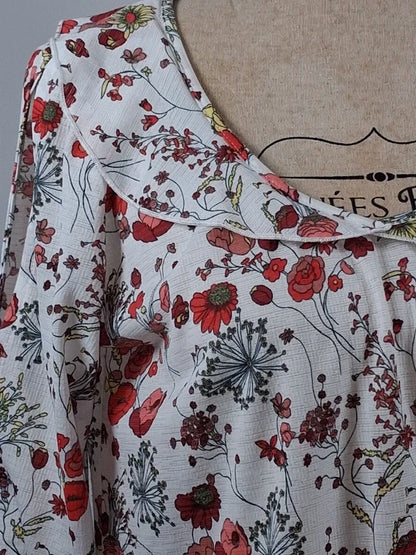 Blouse fluide fleurie Bréal – Excellent état – Taille 38