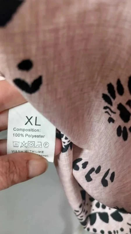 Boho Chic Tunic Powder Pink & Black – XL – New