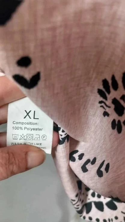 Boho Chic Tunic Powder Pink & Black – XL – New